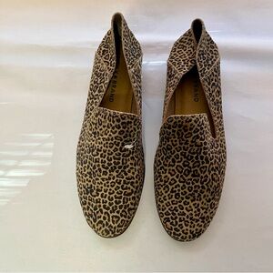 Lucky Brand Cahill Leopard Print Leather Slip-On Loafer Shoes
